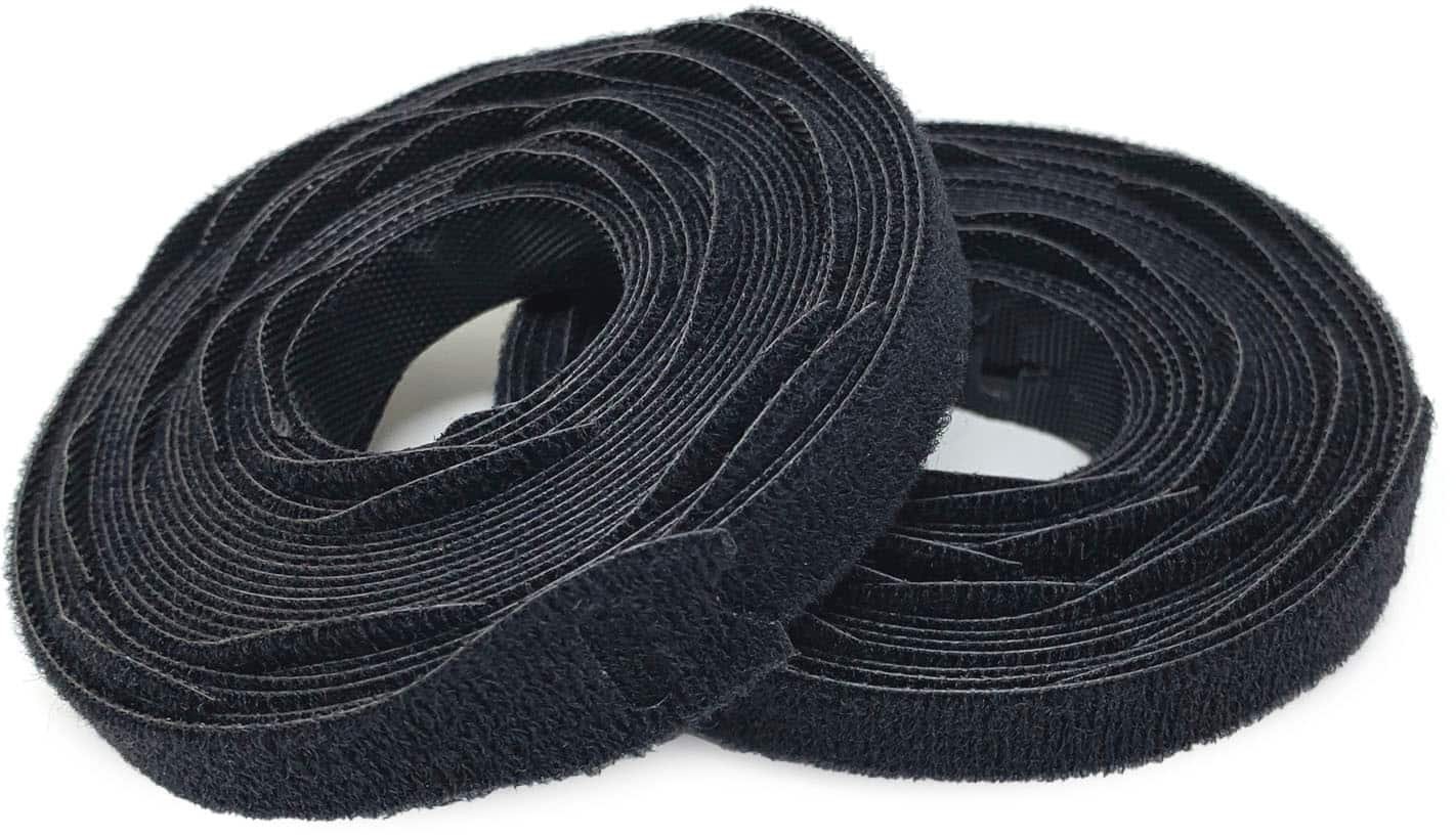 Wrap-It Storage Self-Gripping Cable Ties Roll - 8-inch (50-Pack) Black - Reusable Hook and Loop Ties - Black - Image 2