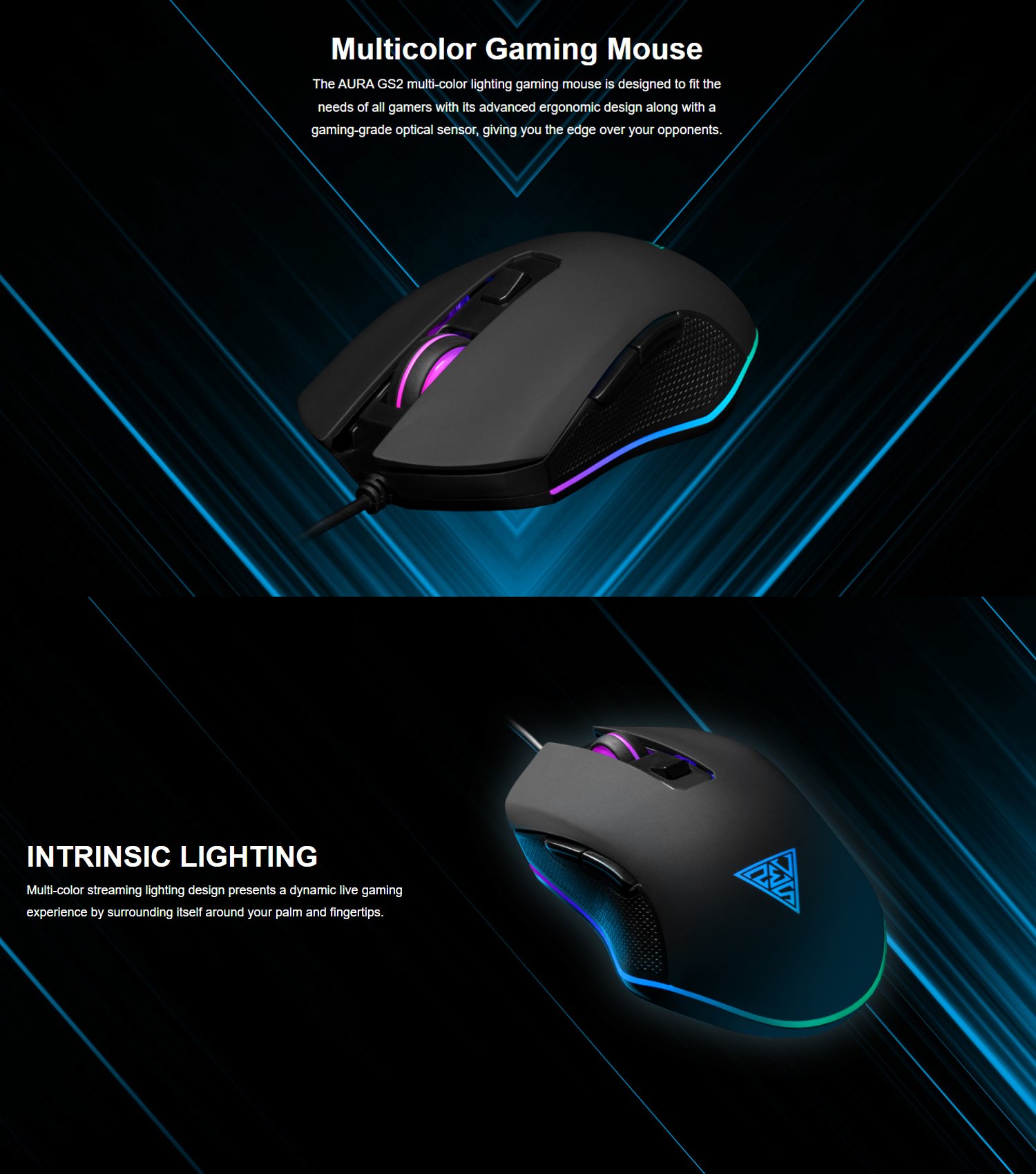 Gamdias Aura GS2 Multicolor Wired Gaming Mouse with 3600 DPI Optical Sensor | Advanced Ergonomic Design - Image 2